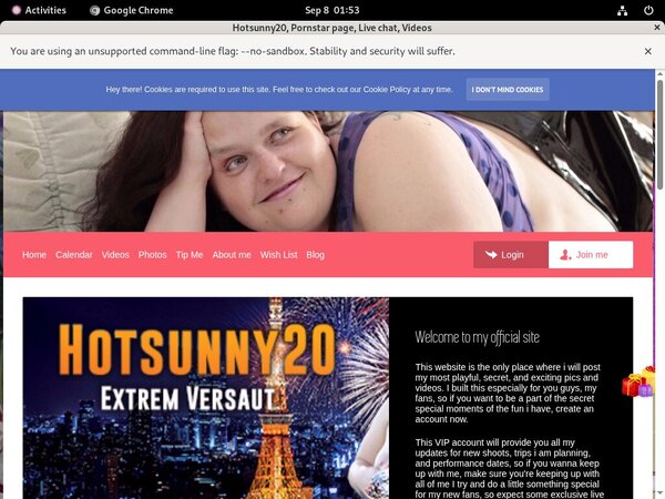 Create Hotsunny20 Account