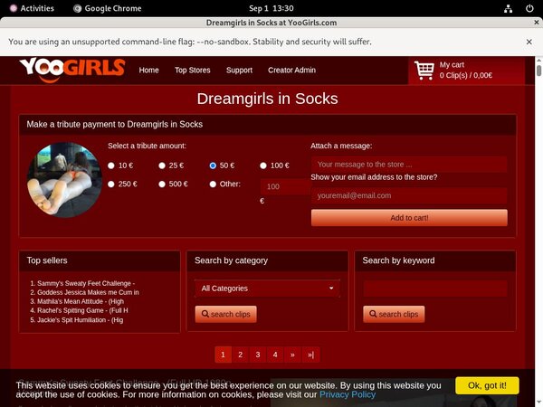 DreamgirlsInSocks Free Id