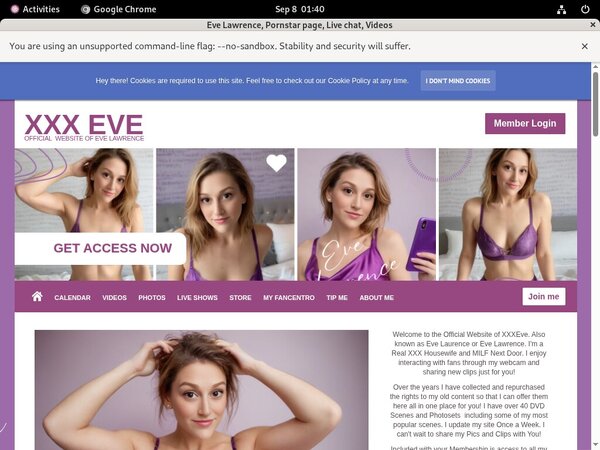 Get A Free Eve-lawrence.com Membership