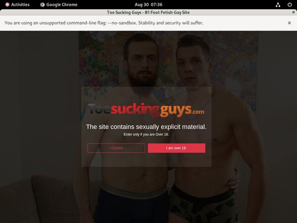 Guys Sucking Toe Premium Account