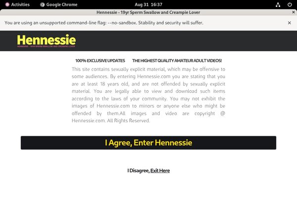 Hennessie Paypal Offer