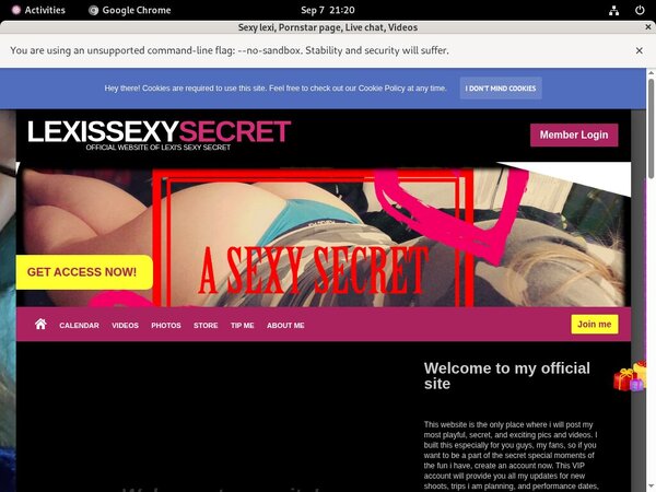 Lexissexysecret.modelcentro.com Codes